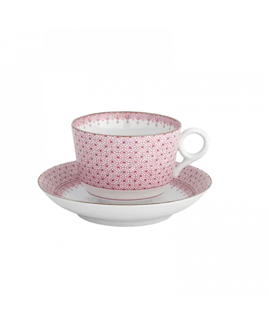Pink Lace Teacup & Saucer