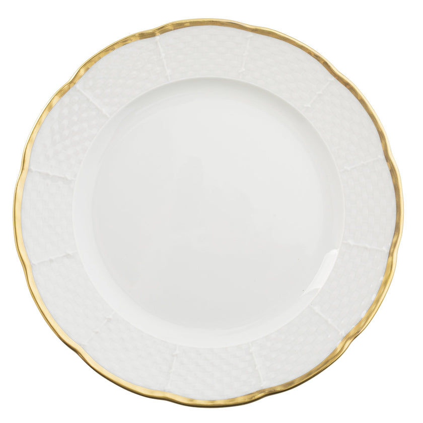 Sea Island Gold Dinner Plate - Ultra White (No Monogram)