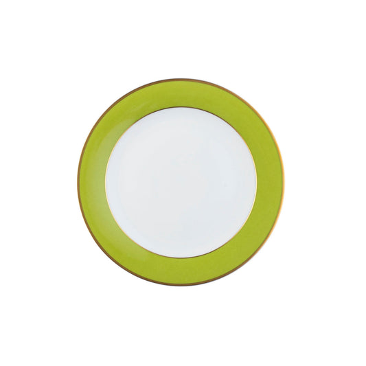 ColorSheen Apple Green Gold Bread & Butter Plate - Ultra White (No Monogram)