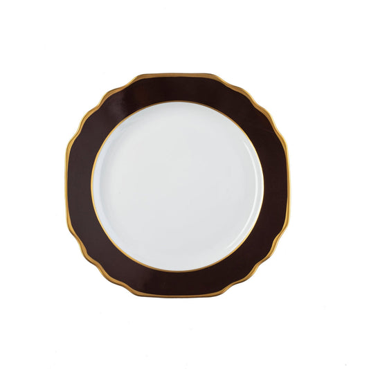 Georgian Colorsheen Chocolate - Gold Banding- Bread & Butter Plate - Ultra White (No Monogram)