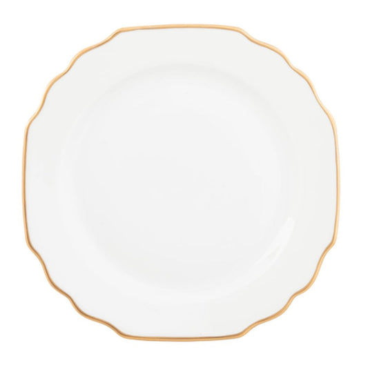 Georgian Gold Monogram Bread & Butter Plate - Ultra White