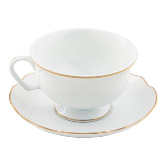 Georgian Gold Teacup - Ultra White
