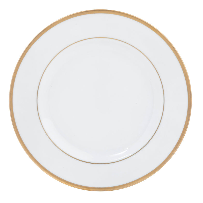 Signature Gold Bread & Butter Plate - Ultra White (No Monogram)