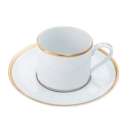 Signature Gold Can Teacup - Ultra White (No Monogram)