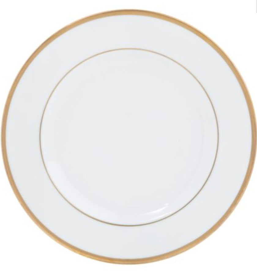 Signature Gold Dinner Plate - Ultra White (No Monogram)