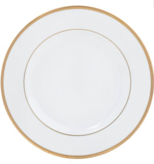 Signature Gold Dinner Plate - Ultra White (No Monogram)