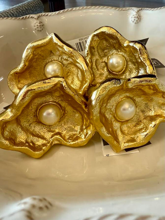Grace Gold Napkin Rings - Set/4