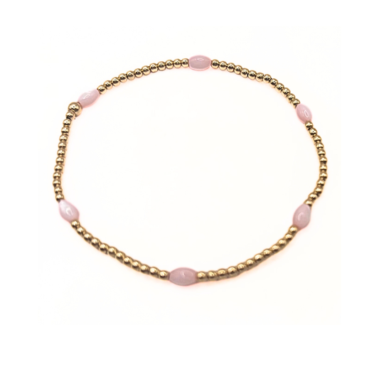 The Aspen Bracelet in Pink Opal - 6.5"