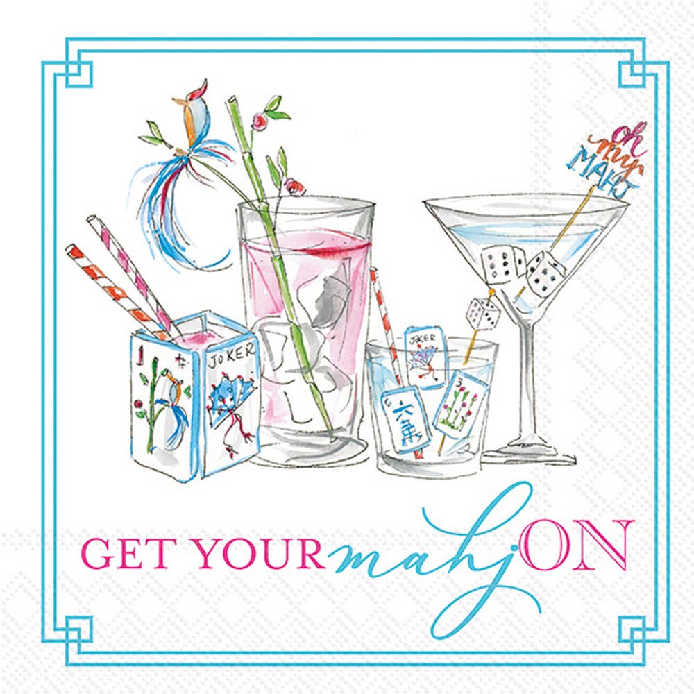 Mahjong Drinks Cocktail Napkins