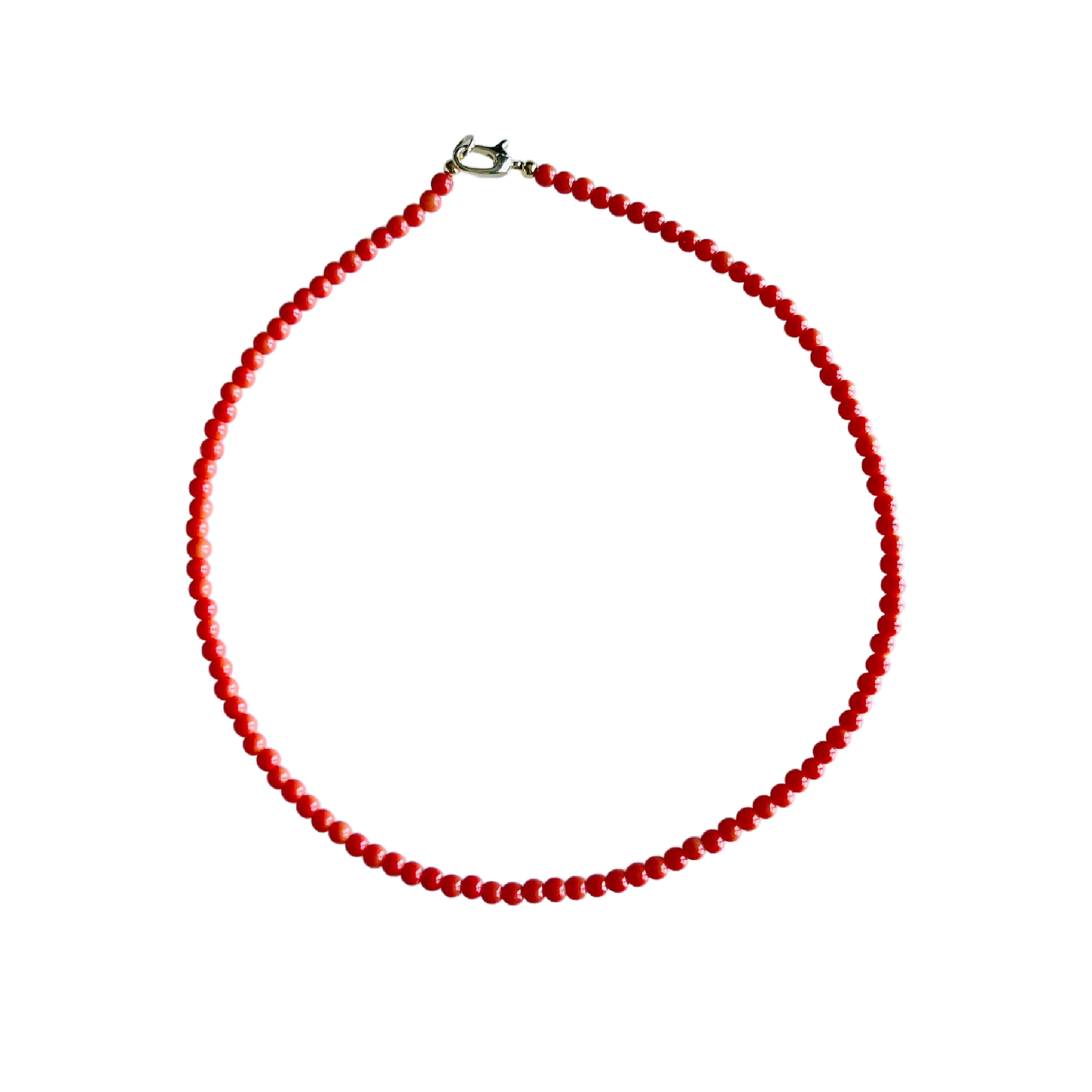 Dainty Gumball Gemstone Necklace : Light Orange