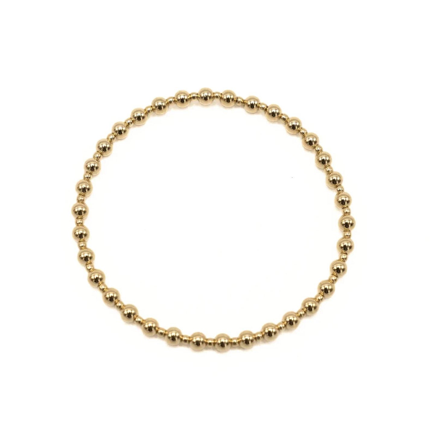 4mm+2mm+4mm Gold Filled Waterproof Dimension Bracelet - 6.5"