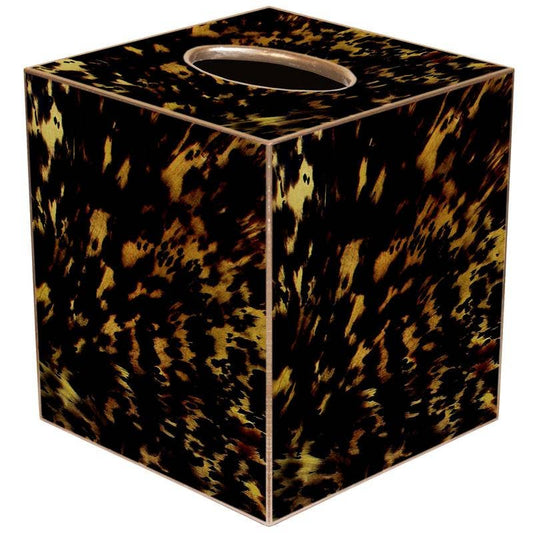 Paper Mache Tissue Box - Tortoise Shell