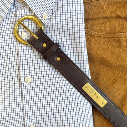 Brisket Supply Custom Belt 1.25" Dark Brown (Engraved)