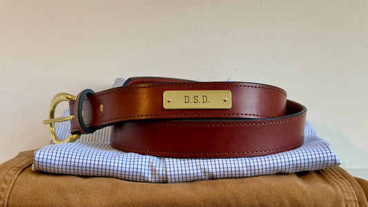 Brisket Supply Custom Belt 1.25" Dark Saddle (Engraved)