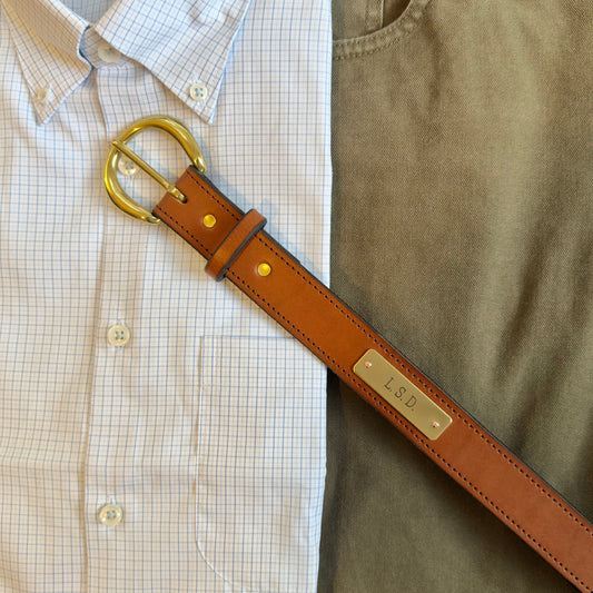 Brisket Supply Custom Belt 1.25" Light Saddle (Engraved)