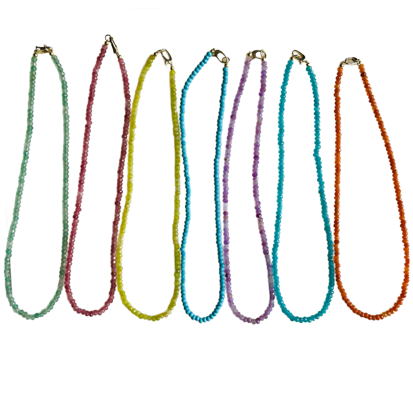 Dainty Candy Gemstone Necklace: Turquoise