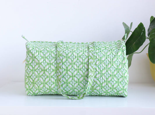 Floral Quilted Overnight Bag