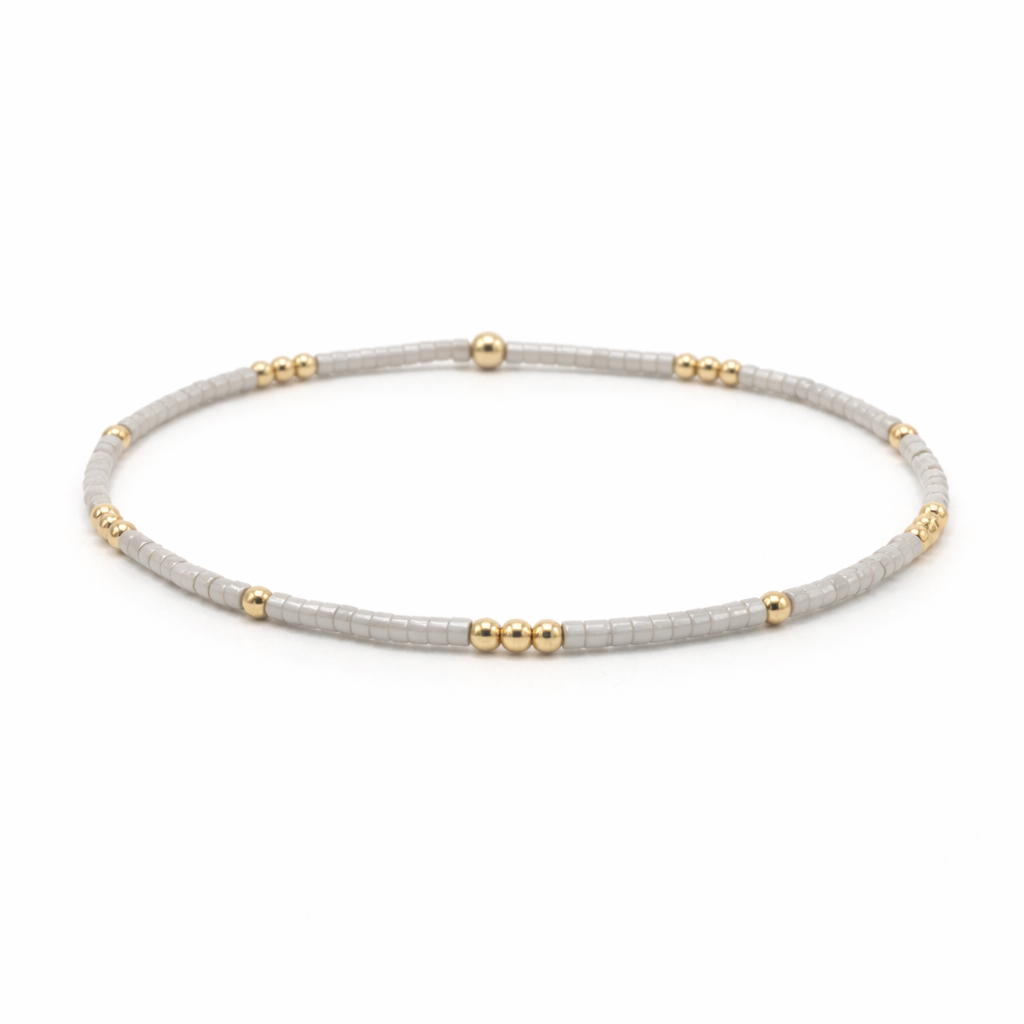 2mm Newport Silver + Gold Filled Waterproof Bracelet - 6.5"