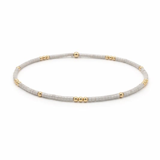 2mm Newport Silver + Gold Filled Waterproof Bracelet - 6.5"
