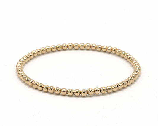 3mm Gold Filled Karma Waterproof Bracelet - 6.5"