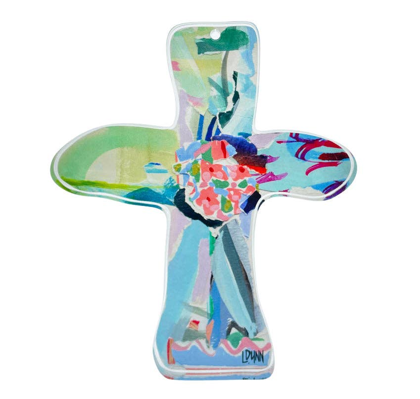 Blue Everlasting Love Acrylic Cross