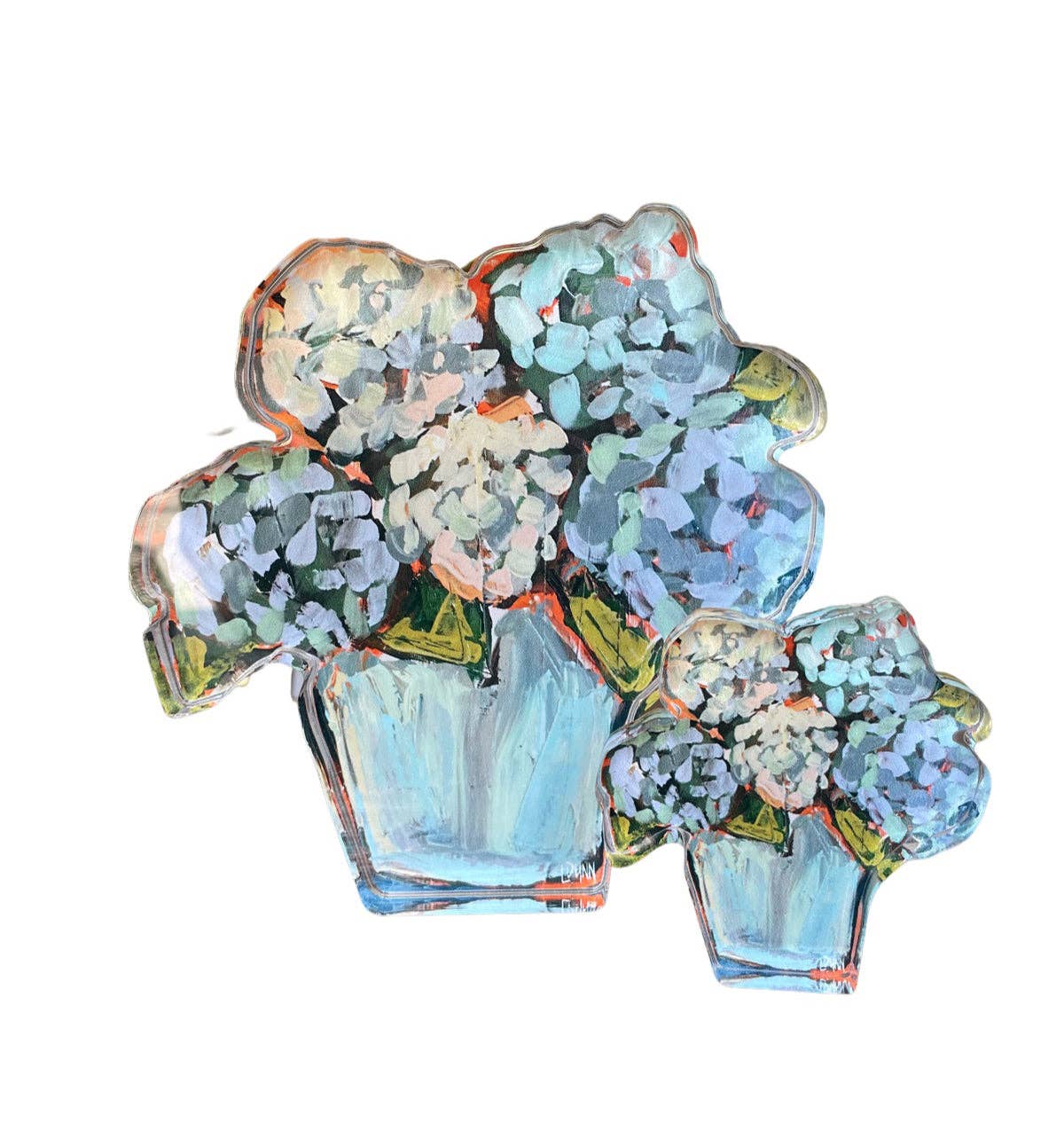 Blue Hydrangea Acrylic Bloom Block - Bitty