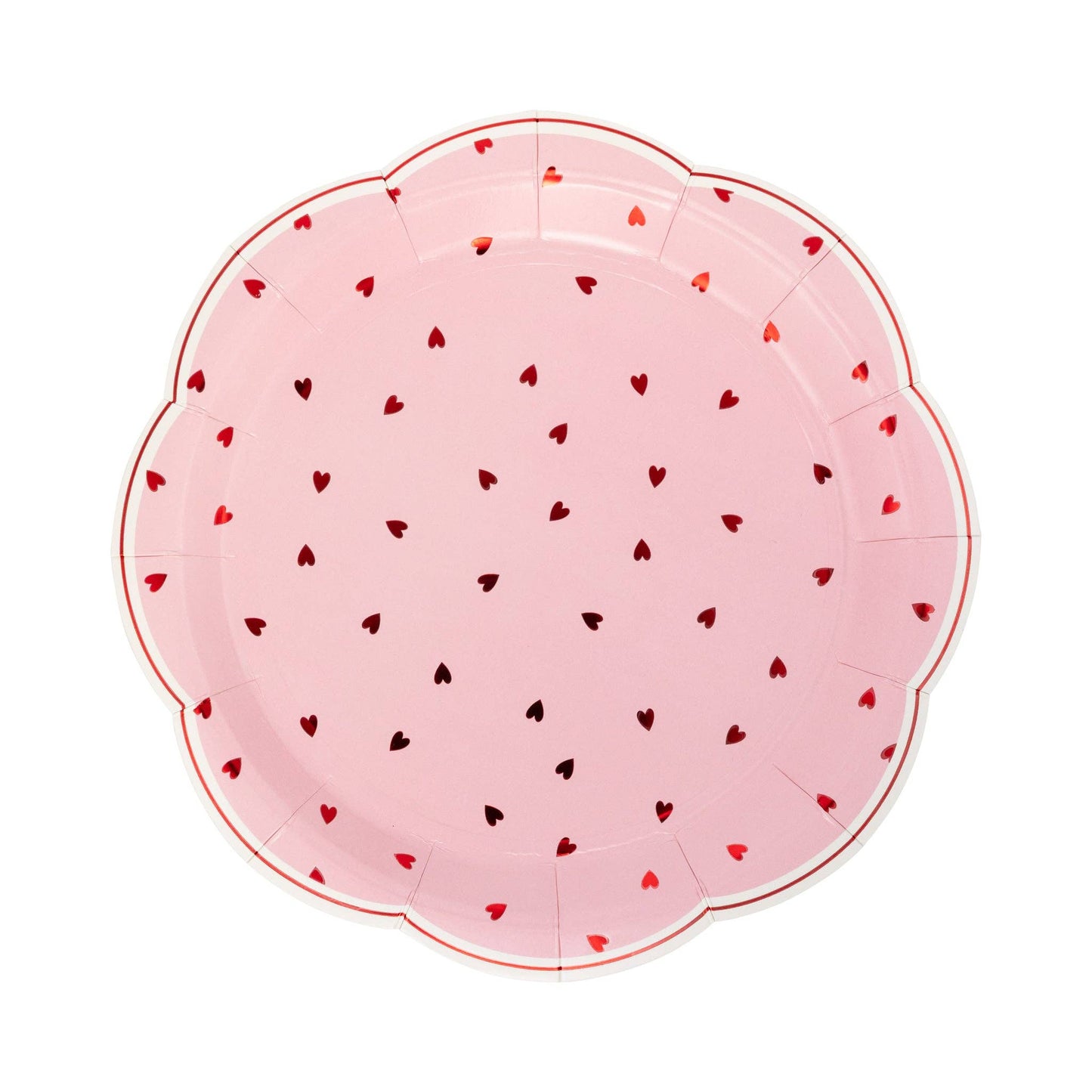 Scalloped Scattered Heart Plate