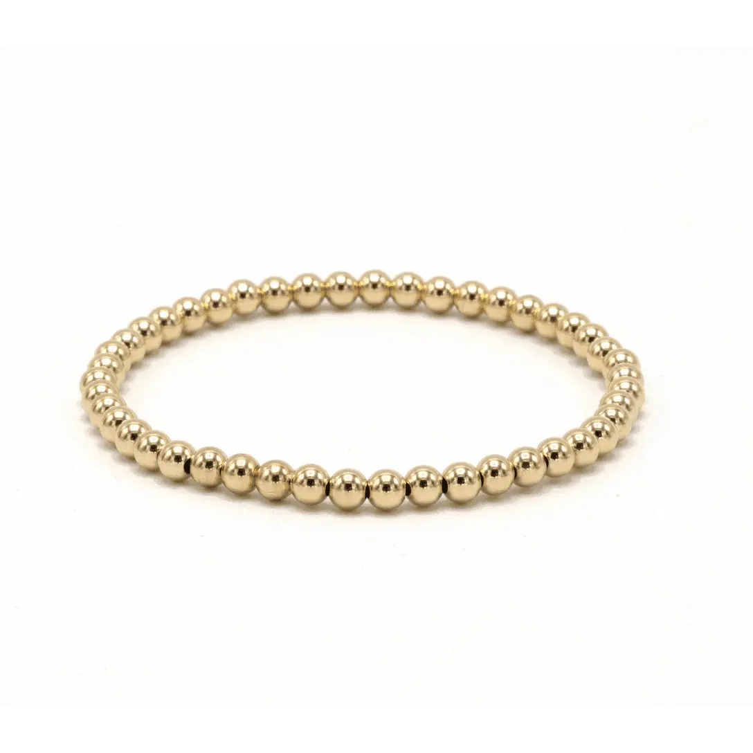 4mm 14k Gold Filled Karma Waterproof Bracelet - 6.5"