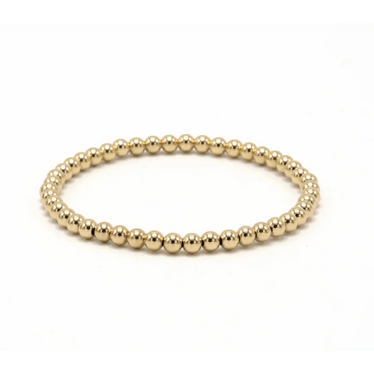 4mm 14k Gold Filled Karma Waterproof Bracelet - 6.5"