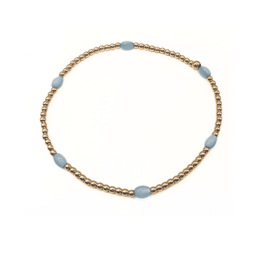 The Aspen Bracelet in Pale Turquoise Opal - 6.5"