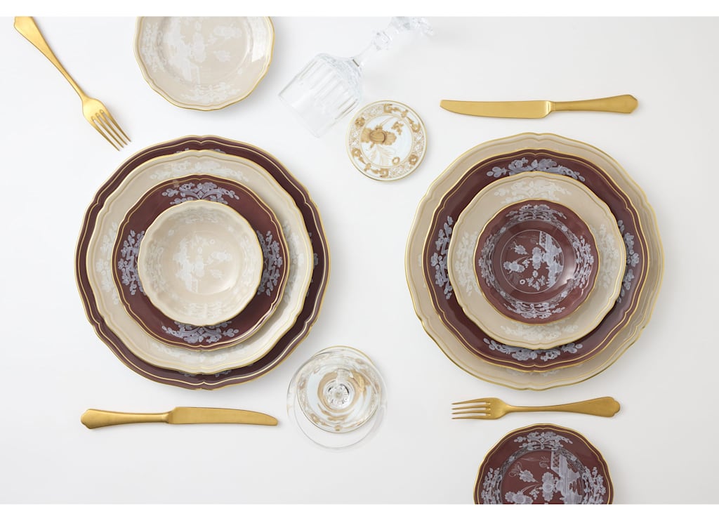 Oriente Italiano Flat Dinner Plate - Meringa