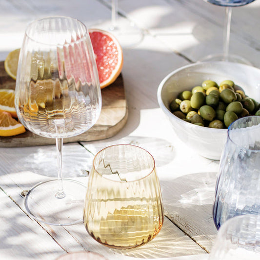 Francesca Light Blue Wine Glass