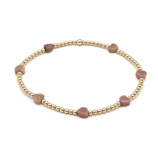 The Love Bracelet in Lilac Natural Stone: 6.5 inches