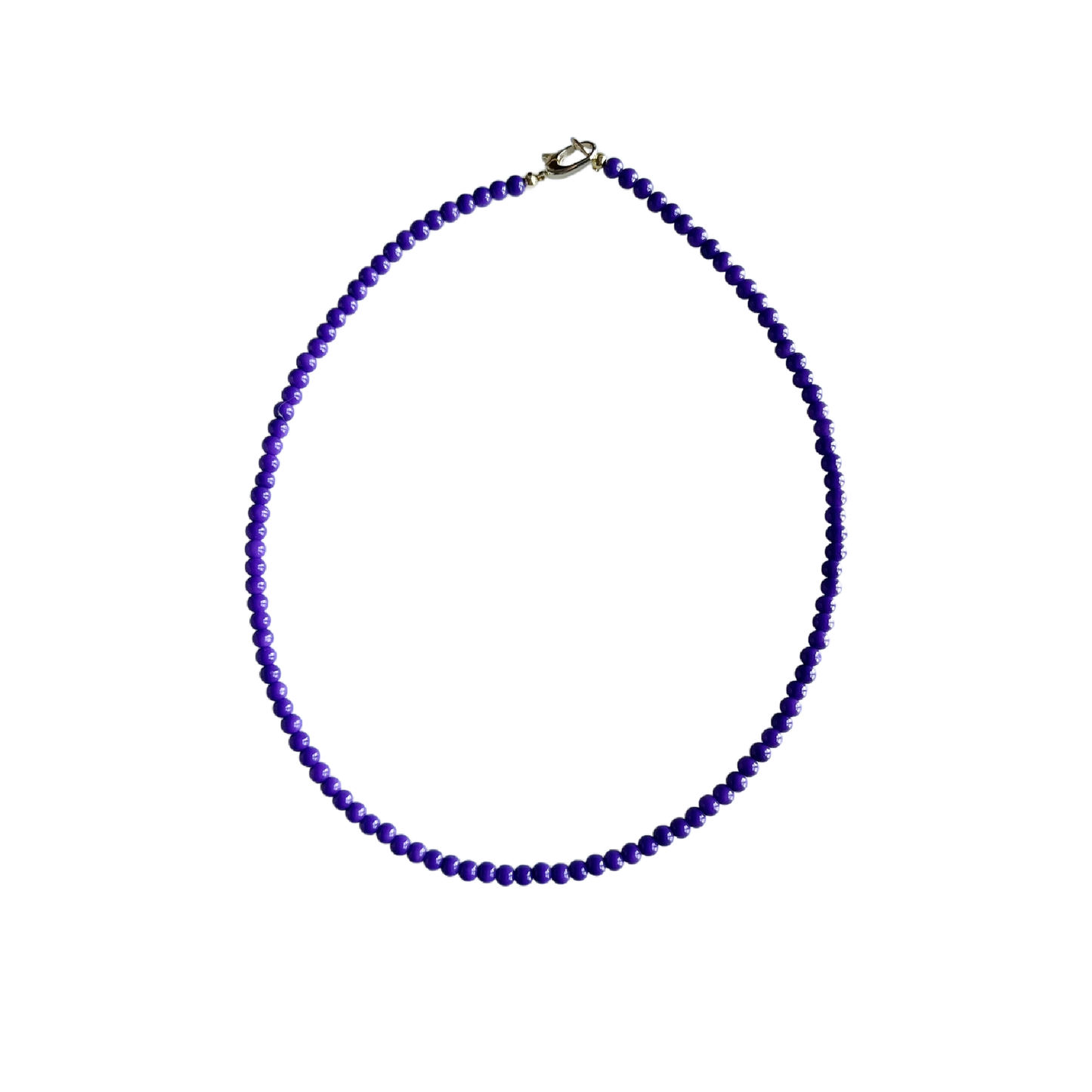 Dainty Gumball Gemstone Necklace : Red