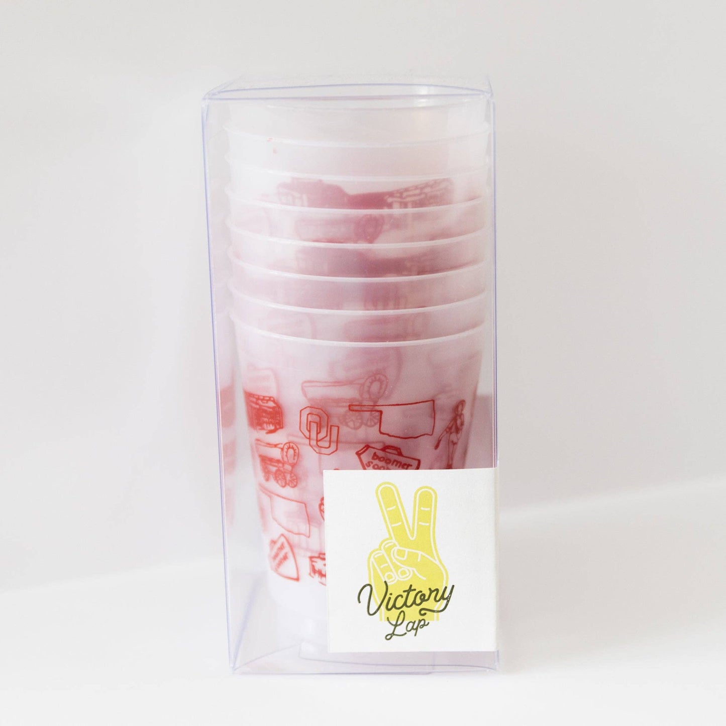 OU Shatterproof Cups - Set of 8