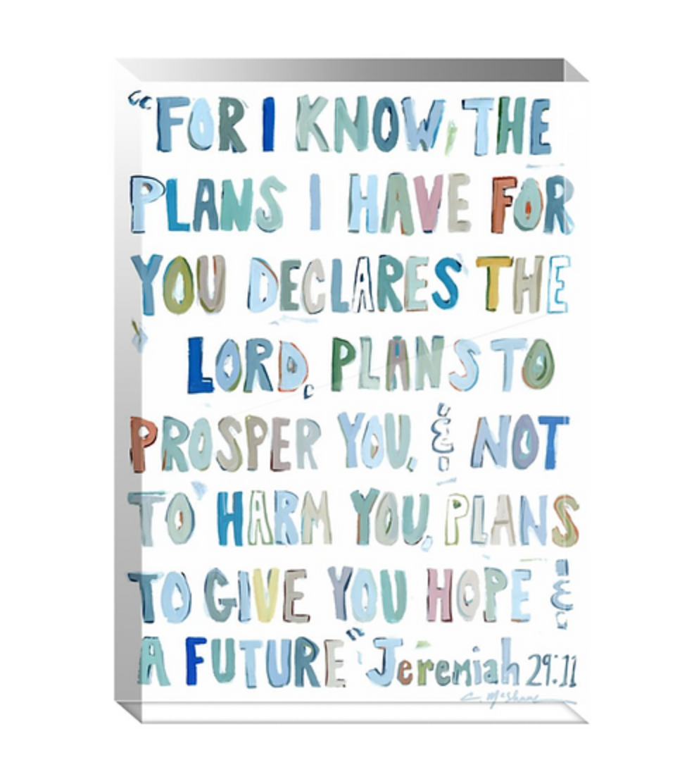 "Jeremiah" Acrylic Shelfie: More Pinks