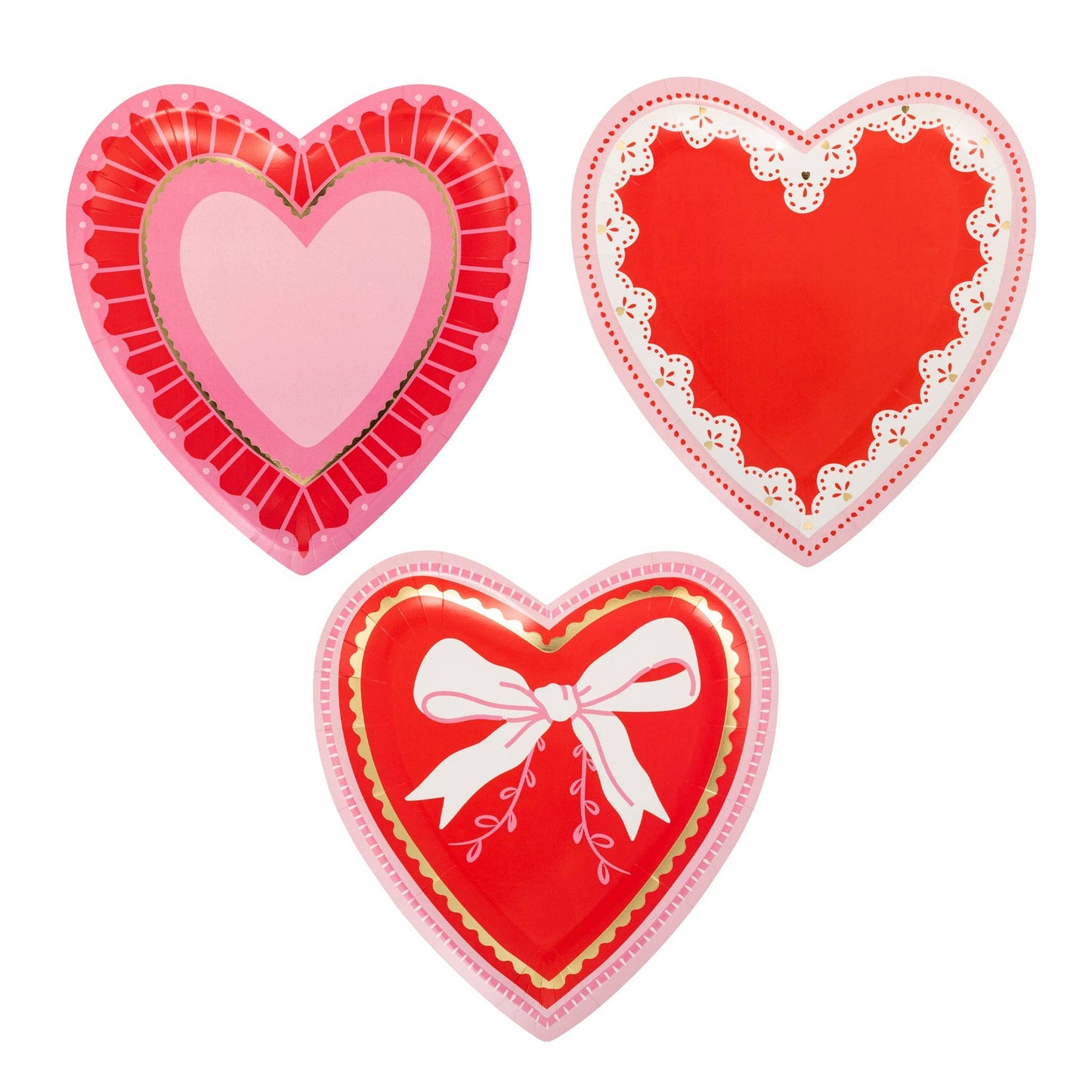 Vintage Heart Shaped Plate Set