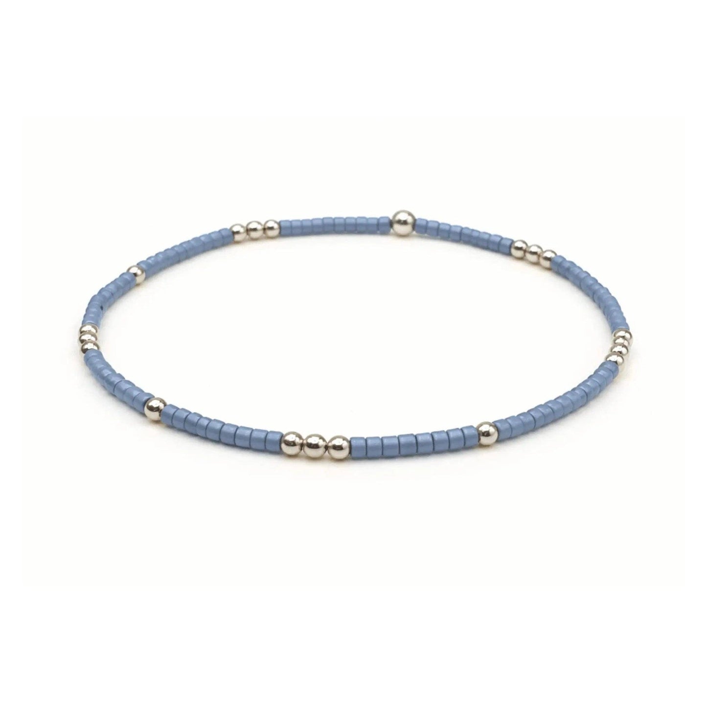 2mm Newport Denim Blue + Gold Filled Waterproof Bracelet - 6.5"