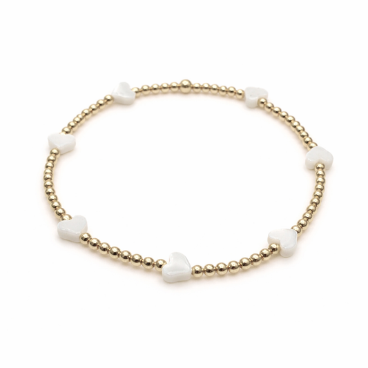 The Love Bracelet in White Mother of Pearl - 6.5"