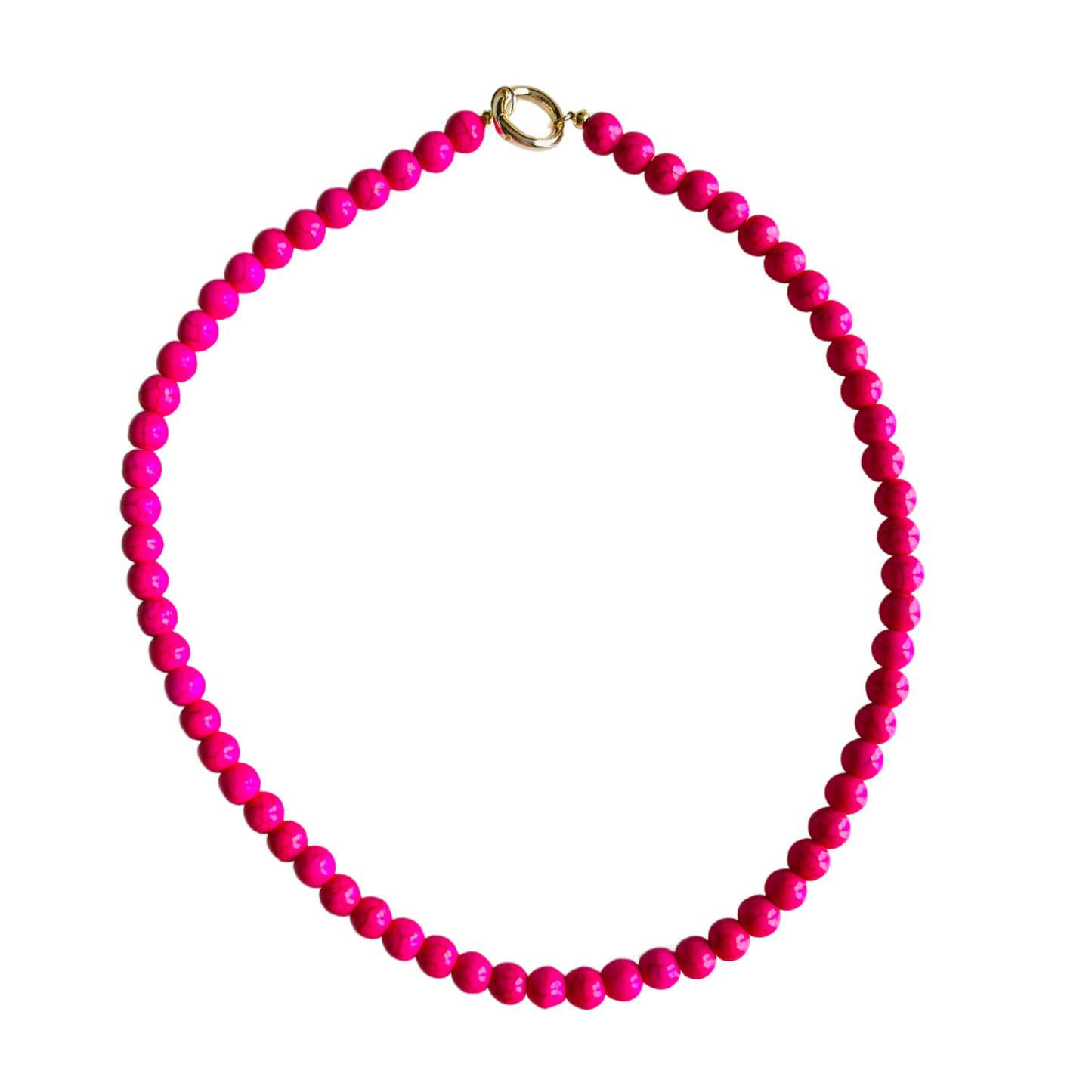 Mini Gumball Necklace: Pink Jade