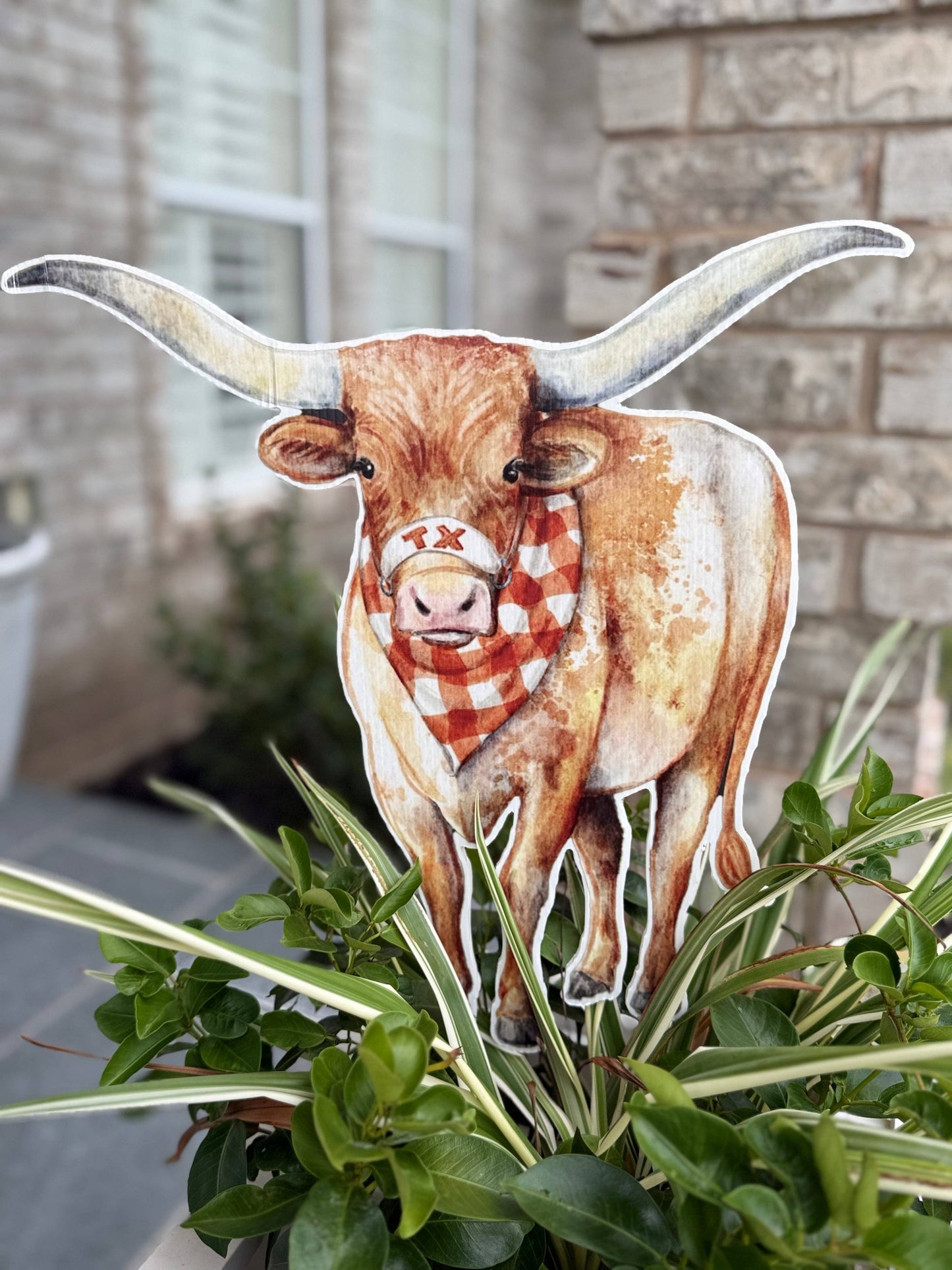 Lonestar Longhorn Garden Stake