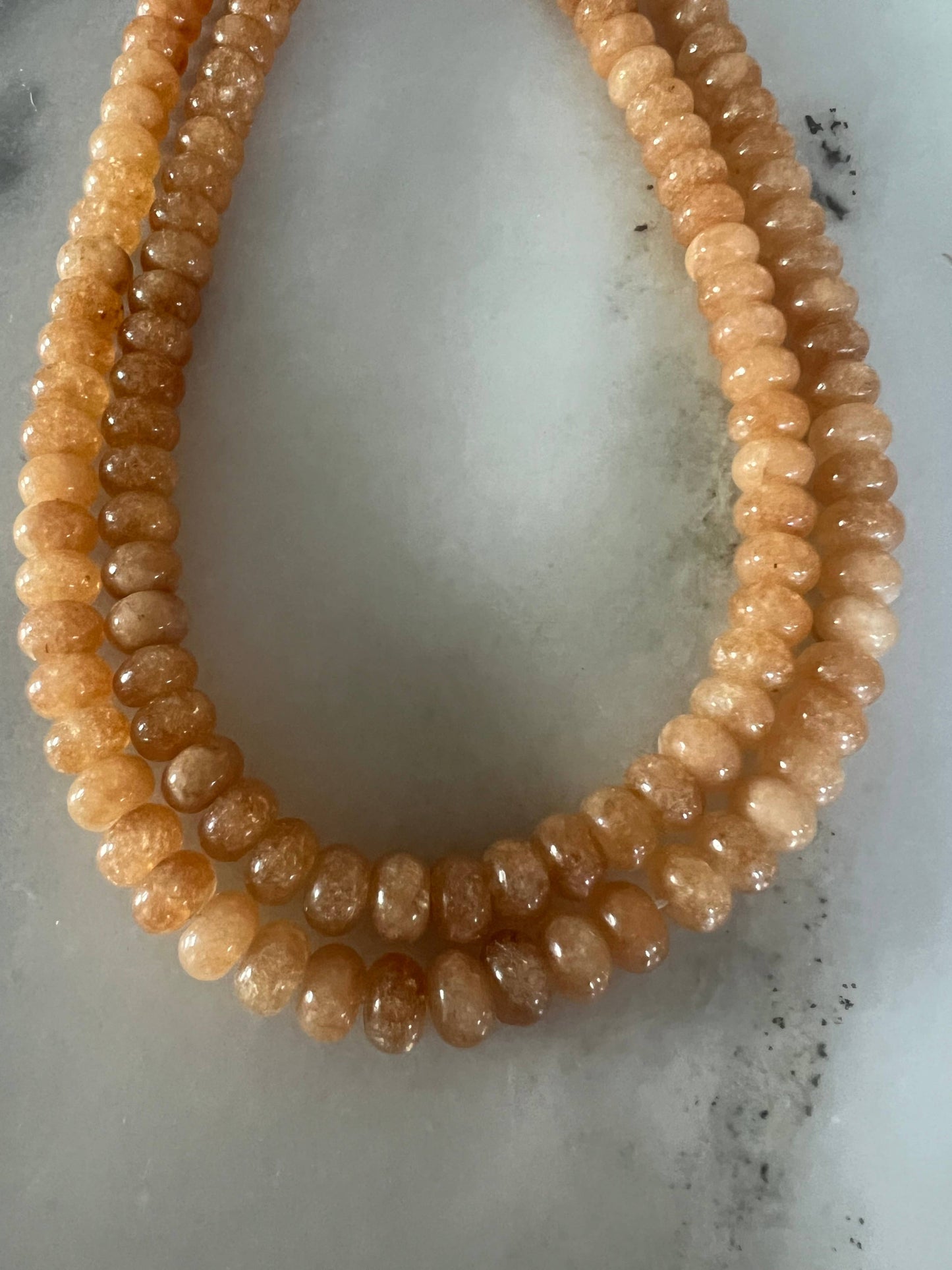 Lilly Gemstone Necklace 8mm - Hot pink