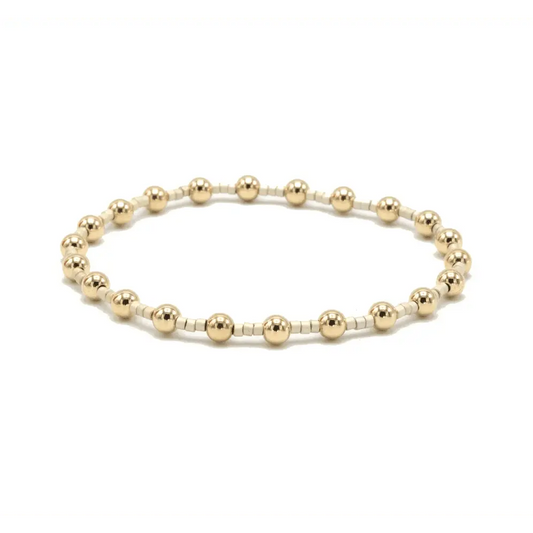 Coastal Champagne Newport Gold filled Waterproof Bracelet: 6.5"