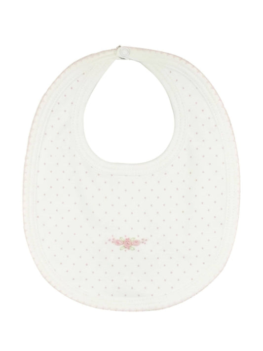 Sweet Pink Dots Pima Cotton Baby Bib