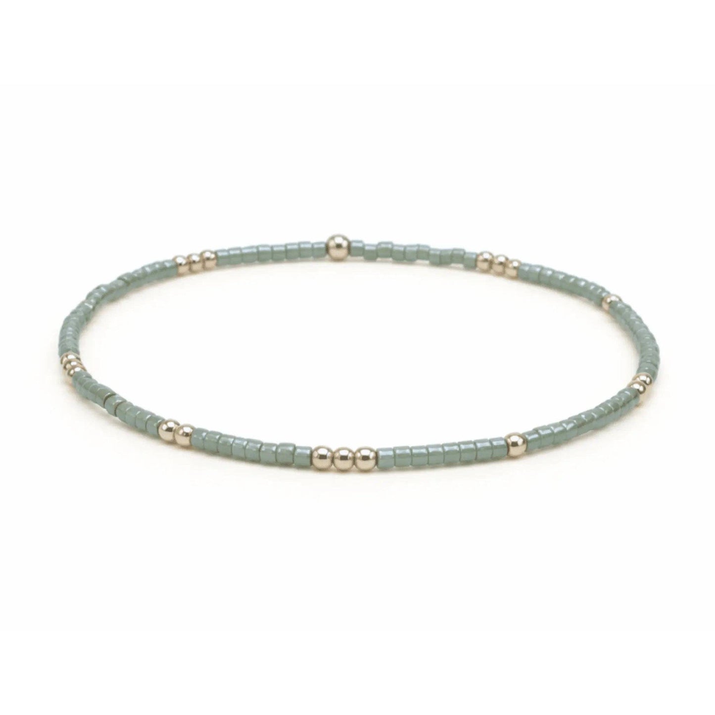 2mm Newport Evergreen + Gold Filled Waterproof Bracelet - 6.5"