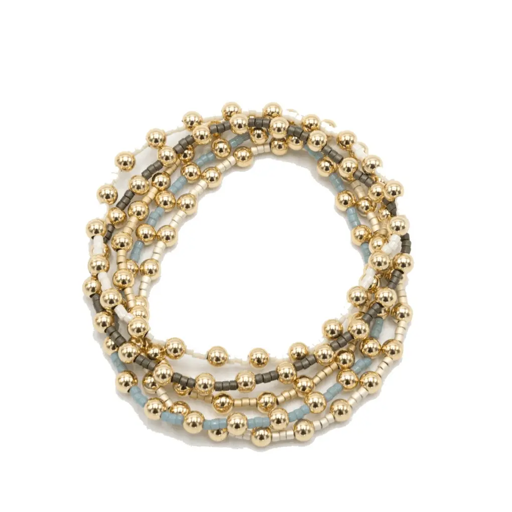 Coastal Champagne Newport Gold filled Waterproof Bracelet: 6.5"