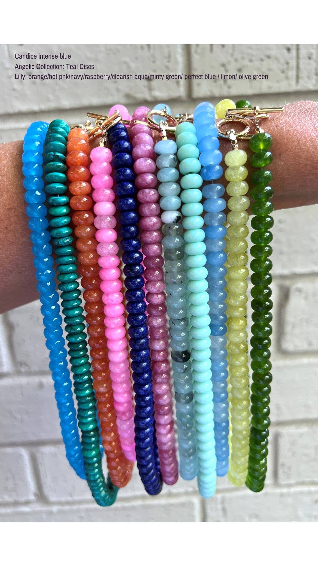 Lilly Gemstone Necklace 8mm - Watermelon