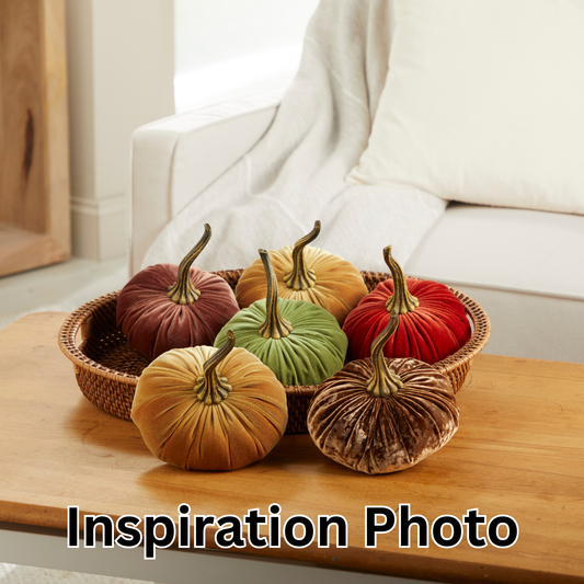 Pumpkin Large Velvet - Taupe