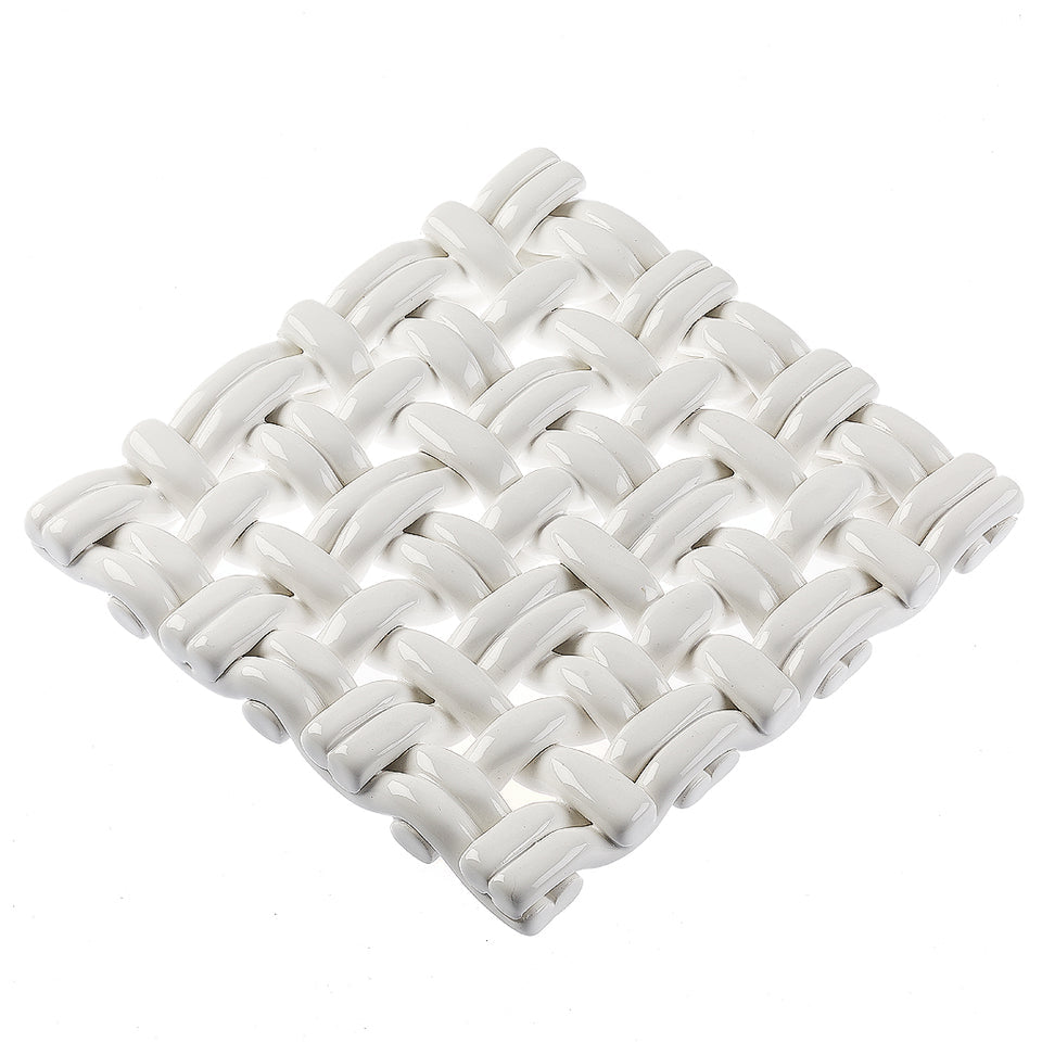 8" Square Trivet - White