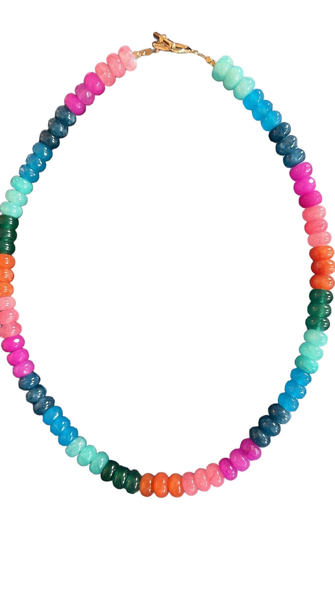 Lilly Gemstone Necklace 8mm - Seafoam